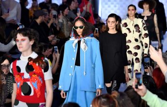 PARIS, FRANCE - FEBRUARY 27: A model walks the runway at the Courreges Ready to Wear fashion show at Paris Fashion Week Autumn/Winter 2019/2020 on February 27, 2019 in Paris, France. (Photo by Victor VIRGILE/Gamma-Rapho via Getty Images)
