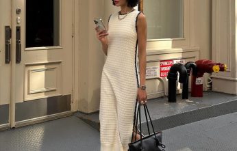 Knitted elegance. @veneti.a in the Dwight midi dress.